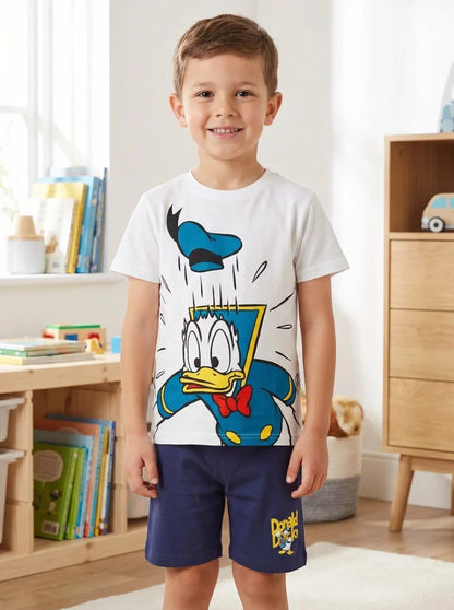 Disney Donald Duck Kinder Jugend Schlafanzug Pyjama 98-128 100% Baumwolle - WS-Trend.de