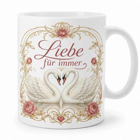 Schwan-Tasse für Lieblingsmenschen - Geschenk zum Jahrestag beidseitig - WS-Trend.de