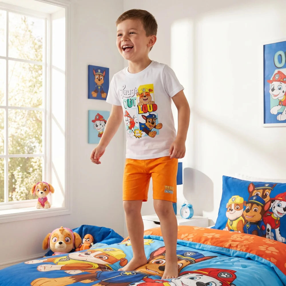 Paw Patrol Kinder Schlafanzug Pyjama kurz Nachtwäsche 98-128 100% Baumwolle NEU - WS-Trend.de