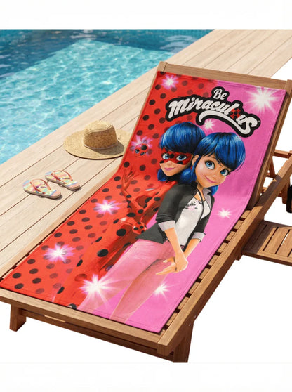 Ladybug Miraculous - Handtuch Badehandtuch Badetuch XL Strandtuch 70 x 140 cm - WS-Trend.de