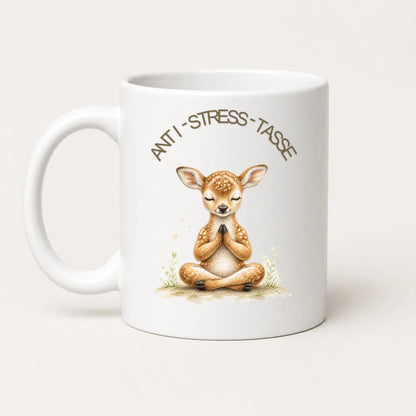Anti-Stress-Tasse Rehkitz Aquarell 325 ml Keramik Geschenk - WS-Trend.de