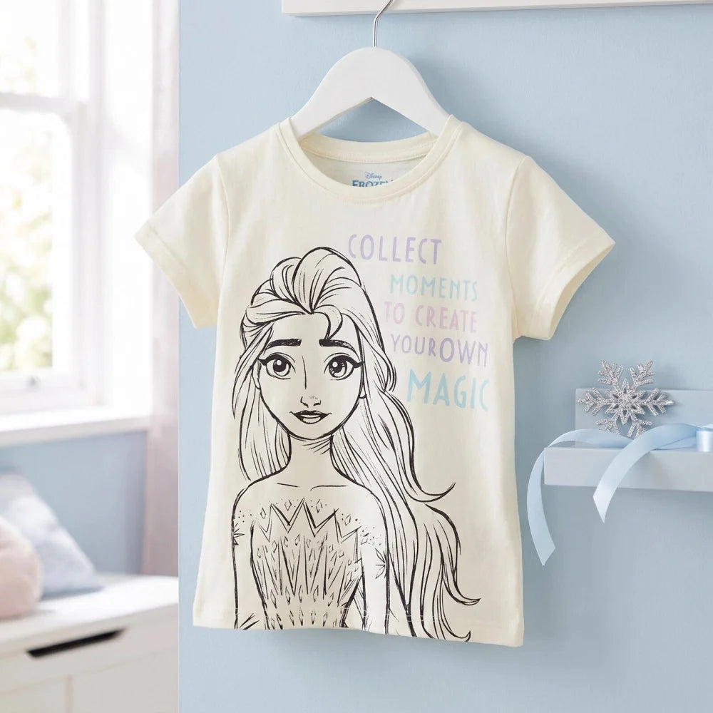 Disney Eiskönigin T-Shirt Kinder Mädchen Top Elsa Gr. 104 - 134 - WS-Trend.de