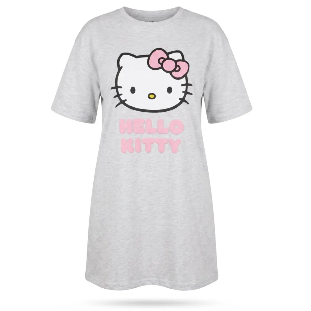 Schlafanzug Hello Kitty Classic Damen kurzarm Schlafshirt Shirt Nachtshirt Gr S-XL - WS-Trend.de