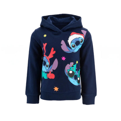 Disney Stitch Weihnachts-Hoodie für Jungen Blau oder Weiß Größen 98–128 - WS-Trend.de