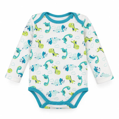 Baby 2er Pack langarm Body Strampler Schlafanzug Gr. 68 Dinos Bärchen - WS-Trend.de