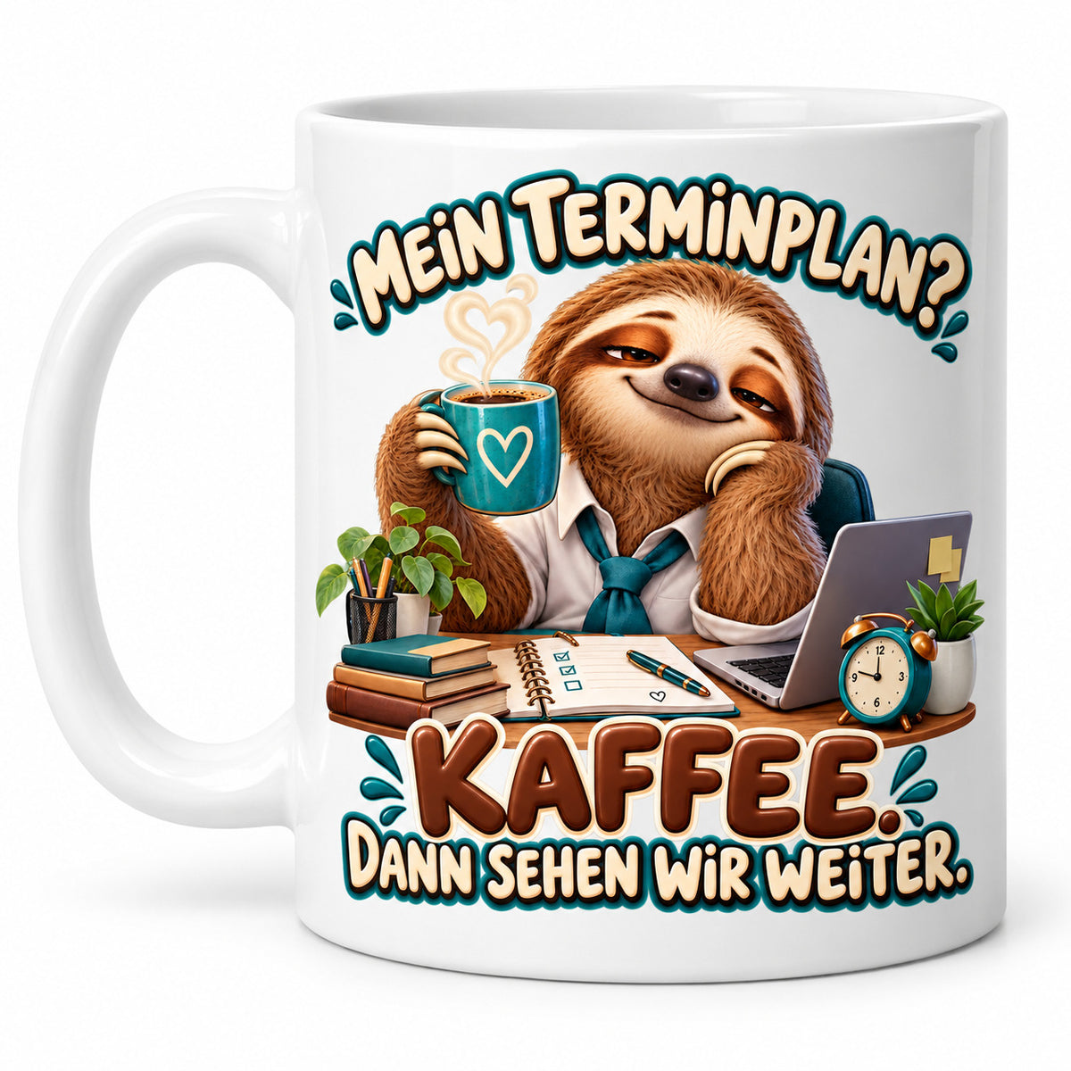 Büro Tasse Keramik 330 ml lustiger Spruch Geschenk Kollegen Homeoffice