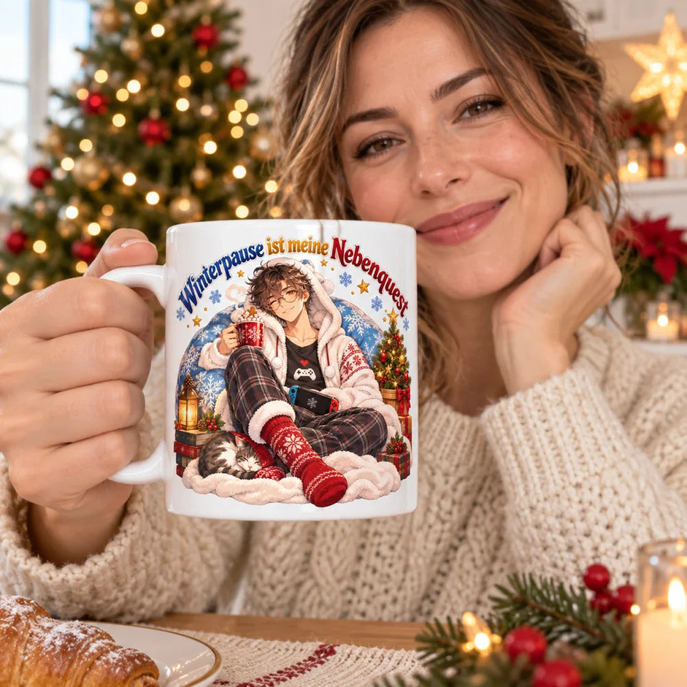 WS-Trend Winter-Nebenquest Anime Weihnachtstasse 330 ml für Kaffeefans - WS-Trend.de