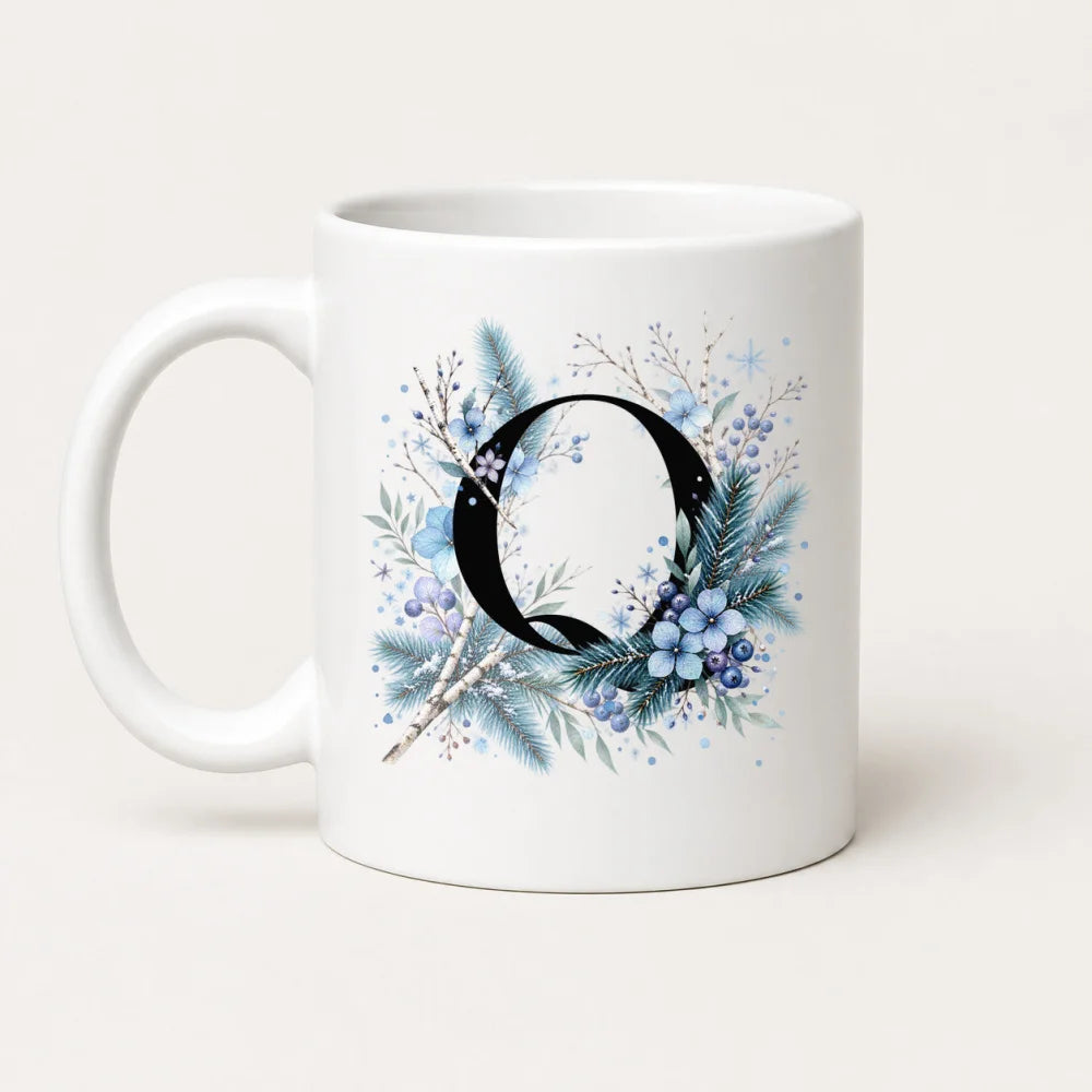 Winter Tasse A-Z Buchstaben 325 ml Keramik Geschenkidee personalisiert - WS-Trend.de