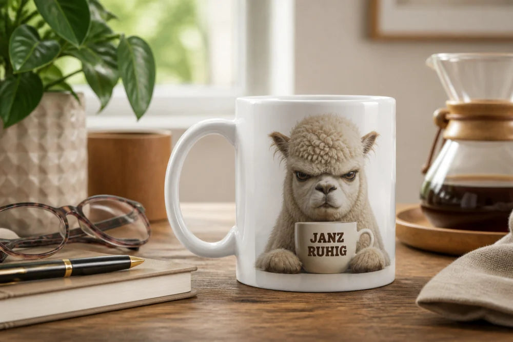 Lustige Tiertasse mit Spruch 325 ml – 15 Tiermotive Geschenkidee Büro - WS-Trend.de