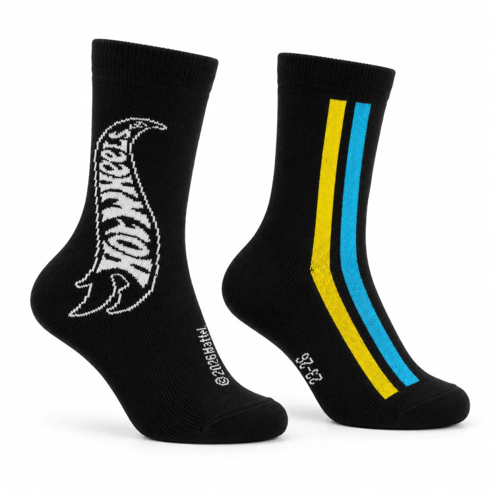 Hot Wheels Kindersocken 2 Paar Rot/Schwarz Größen 23–34 - WS-Trend.de