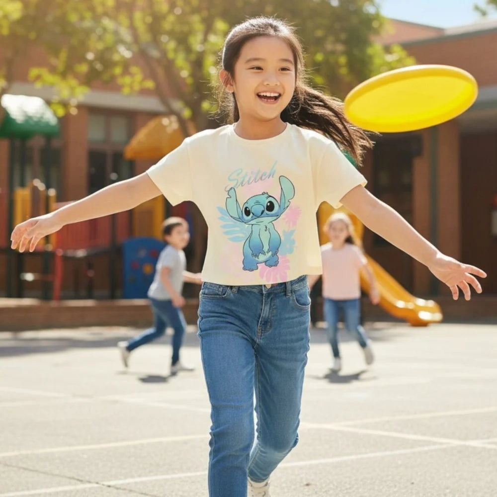 Disney Stitch Kinder Mädchen T-Shirt Kurzarm Shirt Gr. 98 bis 128 Baumwolle - WS-Trend.de