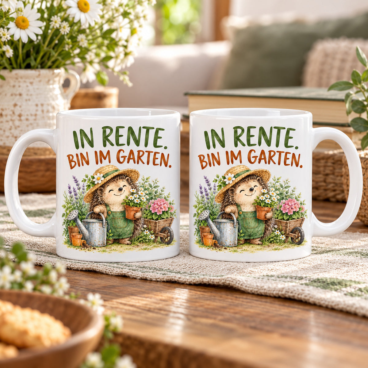Rententasse mit Spruch Keramik 330ml Geschenk zum Ruhestand beidseitig