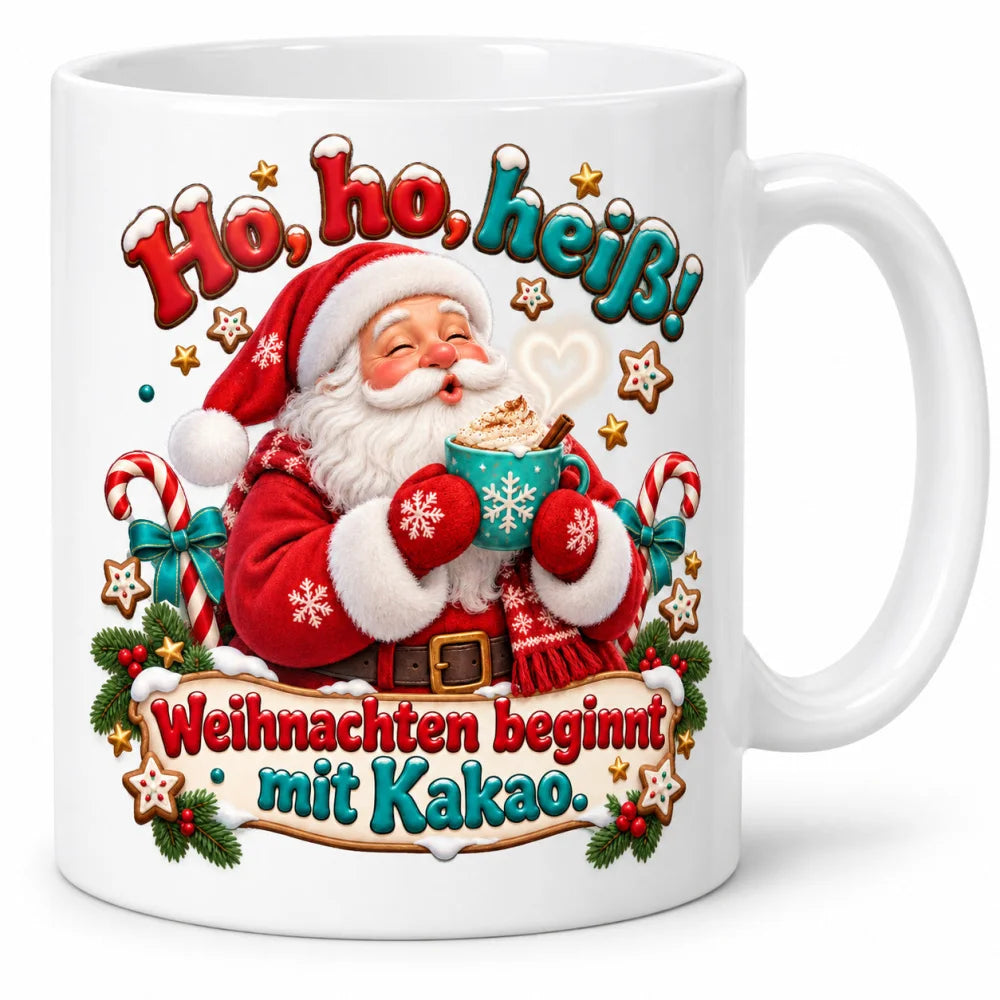 WS-Trend Kakaozeit Weihnachtsmann Tasse Keramik 330 ml für Weihnachten - WS-Trend.de