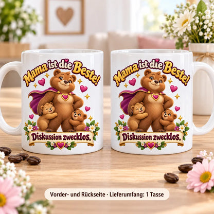 WS-Trend Bärenmama Kaffeetasse Keramik 330 ml Mama Geschenk mit Spruch - WS-Trend.de