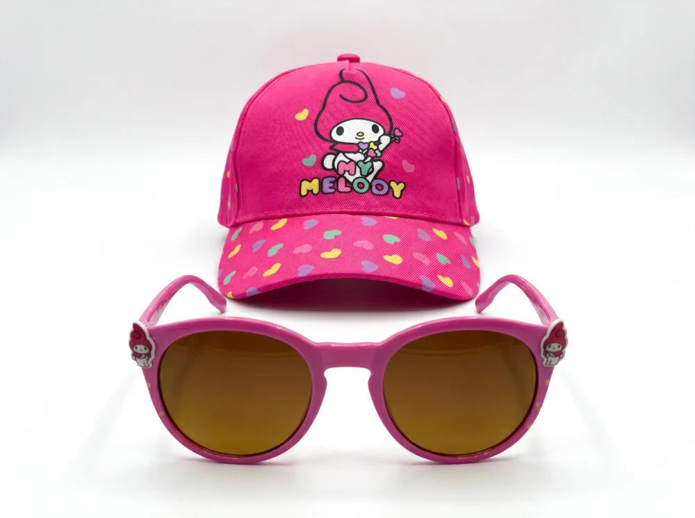 Hello Kitty Melody Kinder Basecap Baseball Kappe und Sonnenbrille Gr. 52-54 - WS-Trend.de