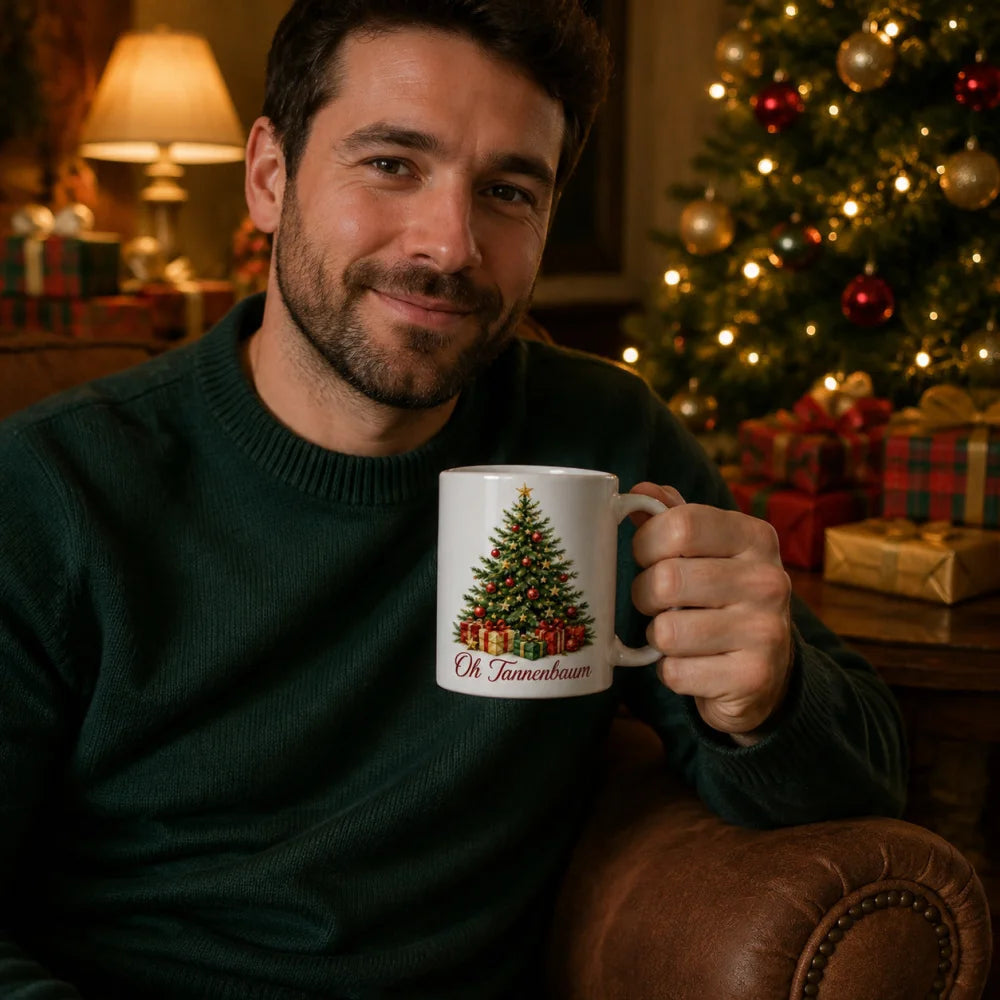 Tannenbaum Weihnachtstasse - Geschenk zu Weihnachten - weiß mit Spruch - WS-Trend.de