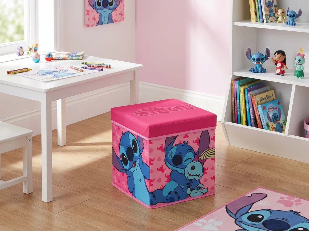 Disney Lilo und Stitch Kinder Spielzeugkorb mit Deckel 30x30x30 cm - WS-Trend.de