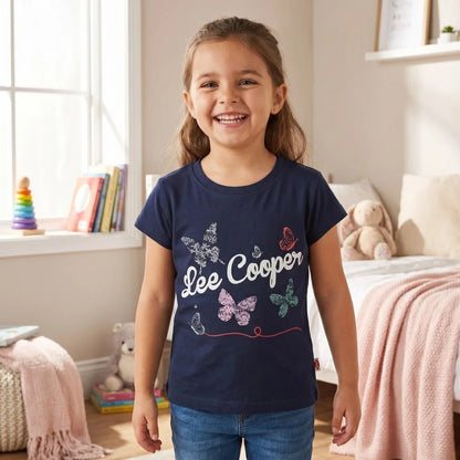 Lee Cooper Kinder Mädchen T-Shirt Kurzarm Shirt Gr. 104 100% Baumwolle - WS-Trend.de