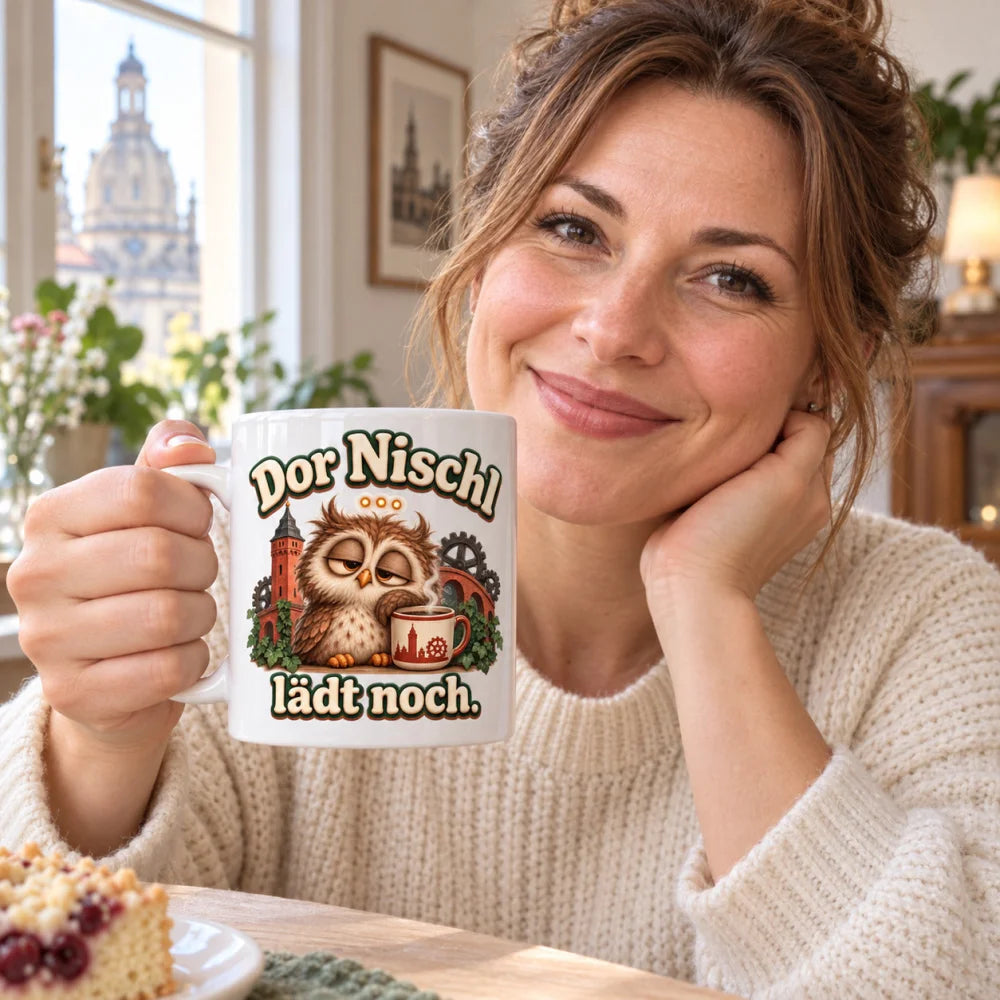WS-Trend Chemnitz Eule Tasse Sachsen-Humor Keramik 330 ml Geschenkidee - WS-Trend.de