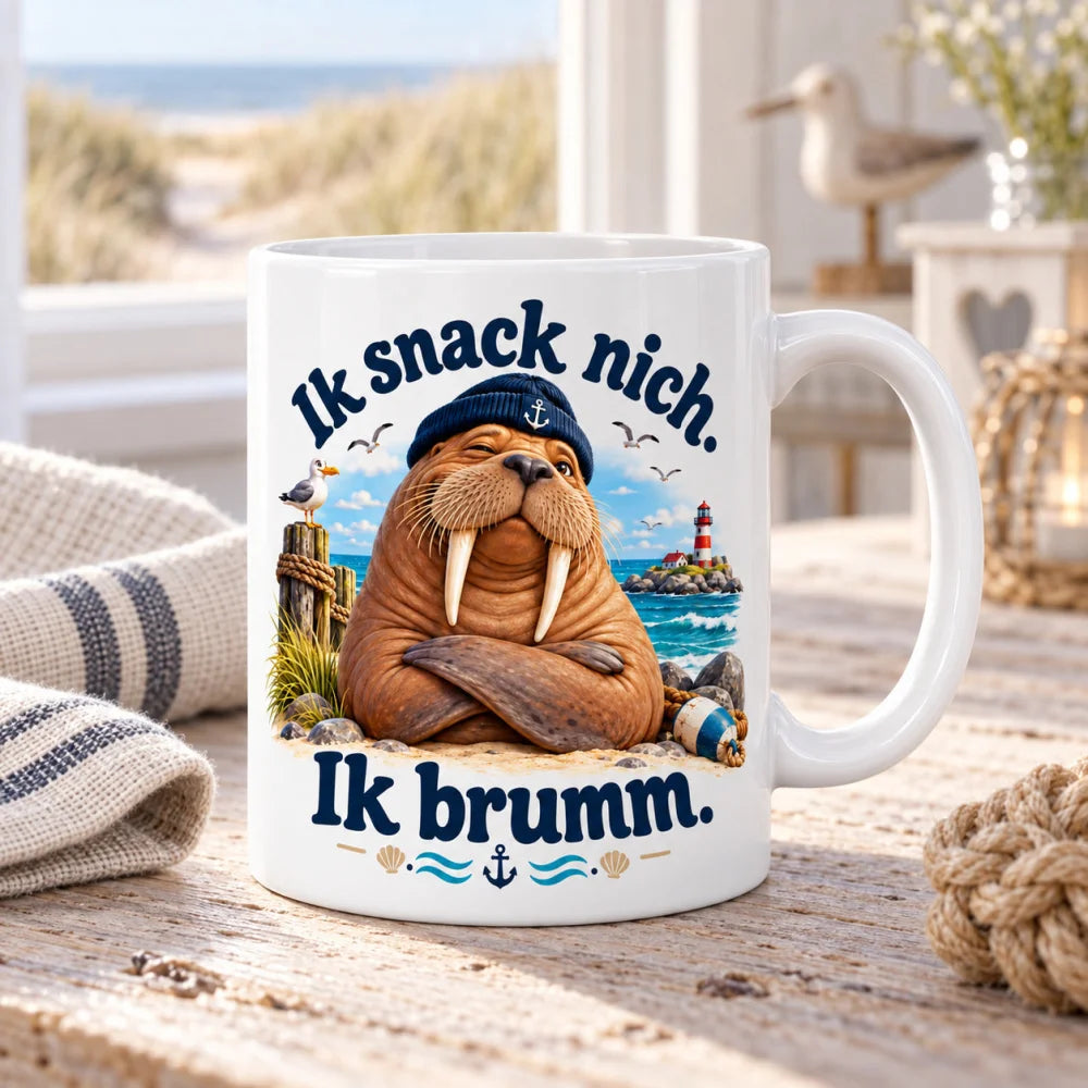 WS-Trend Walross Tasse mit lustigem Spruch Keramik 330 ml Geschenkidee - WS-Trend.de