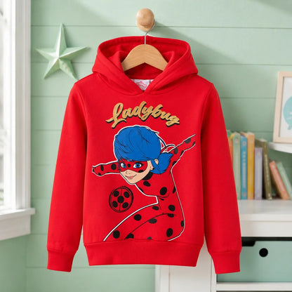 Kapuzenpullover Miraculous - Ladybug Kinder Fleece Hoodie Gr.104-128 - WS-Trend.de