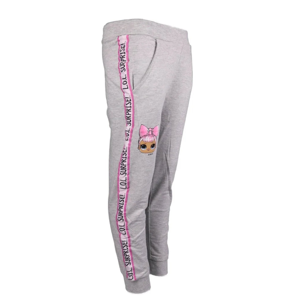 LOL Surprise Kinder Jogginghose Hose Freizeithose Mädchen Grau Rosa Gr. 104-110 - WS-Trend.de