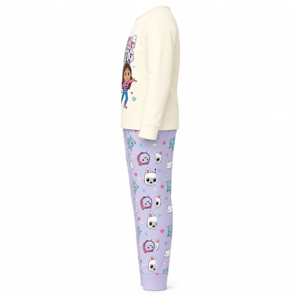 Gabbys Dollhouse Kinder Mädchen langarm Schlafanzug Pyjama 104-128 - 100% Baumwolle - WS-Trend.de