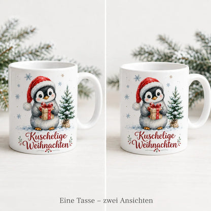 Pinguin Weihnachtstasse - Geschenk zu Weihnachten - aus Keramik 330 ml - WS-Trend.de