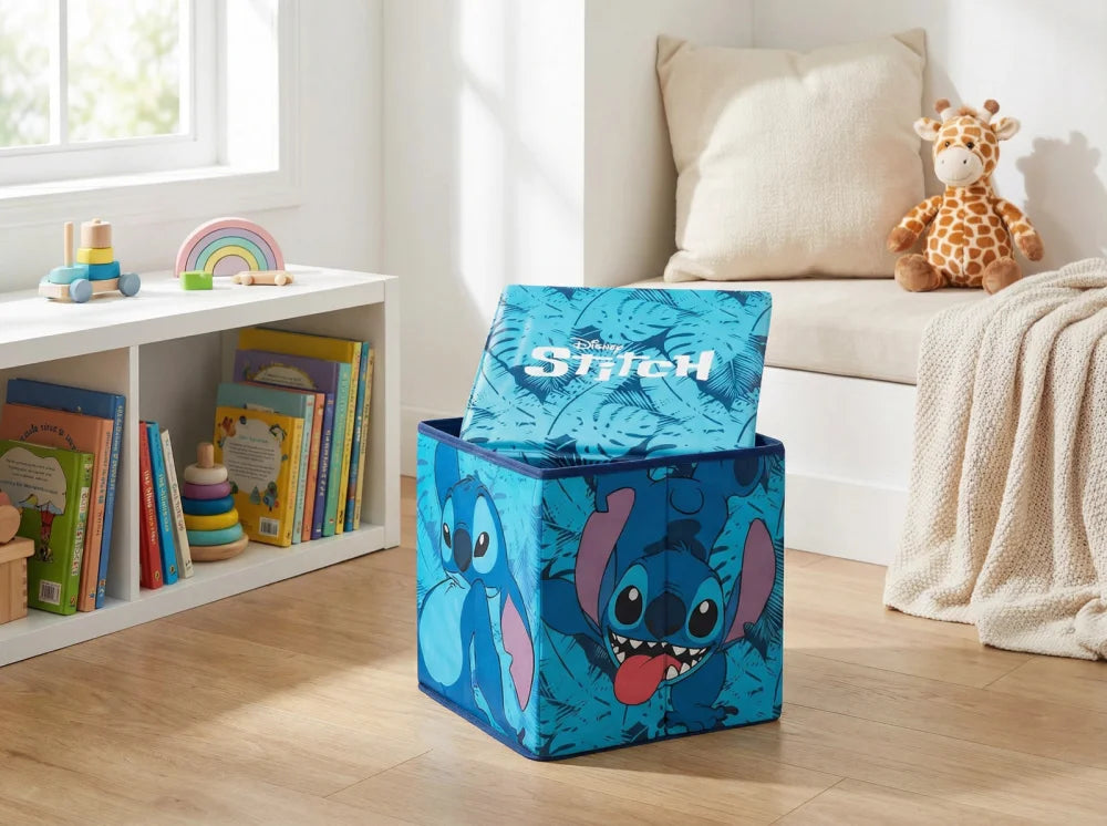 Disney Lilo und Stitch Kinder Spielzeugkorb mit Deckel 30x30x30 cm - WS-Trend.de