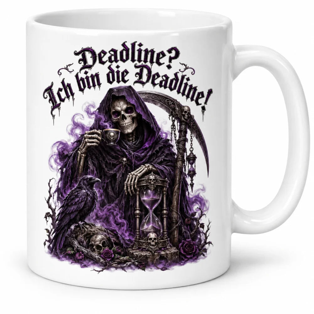 WS-Trend Die Deadline Horror Tasse Keramik 330 ml mit Motiv und Spruch - WS-Trend.de