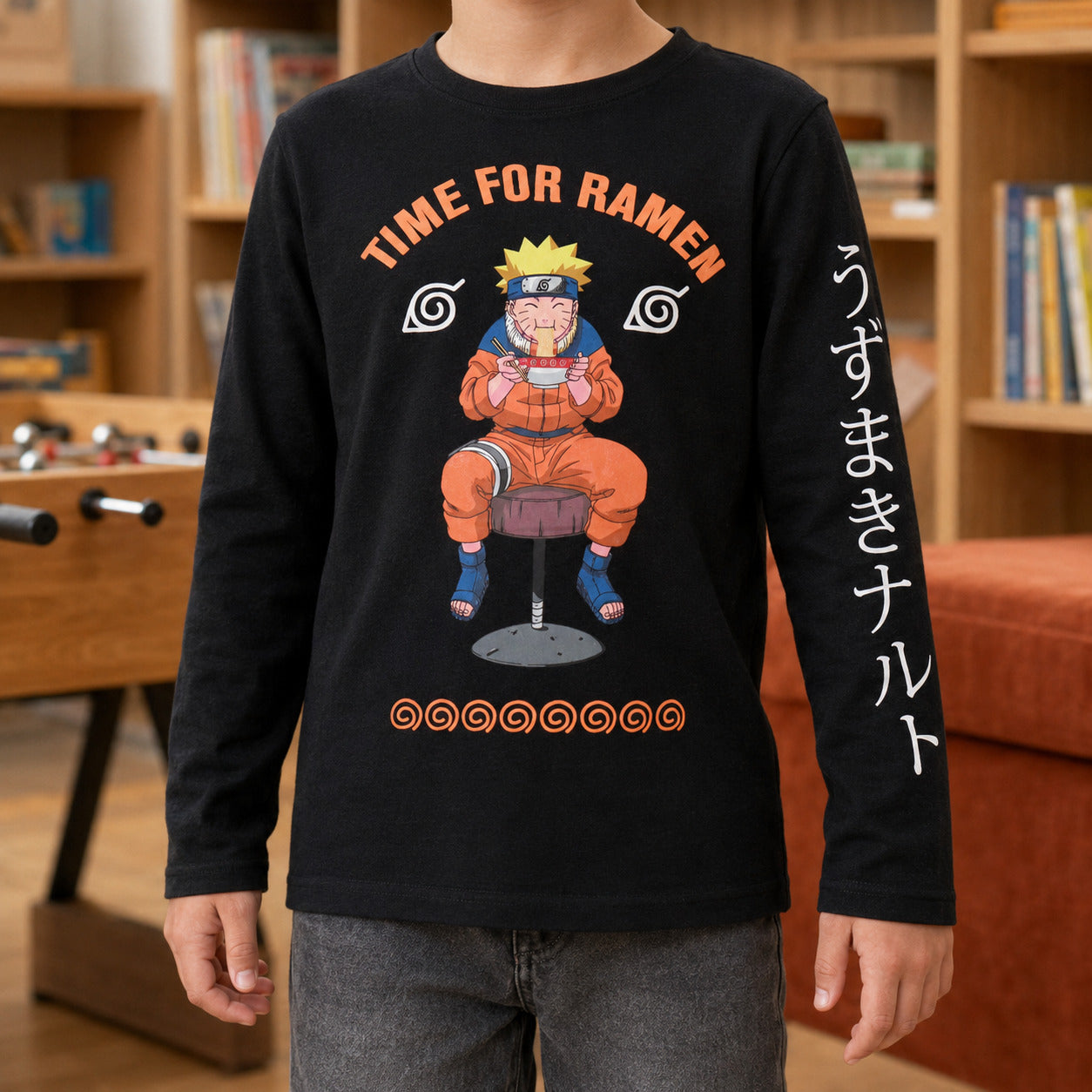 Print-Shirt Naruto Anime Naruto Shippuden Kinder Jungen Shirt Langarmshirt 100% Baumwolle