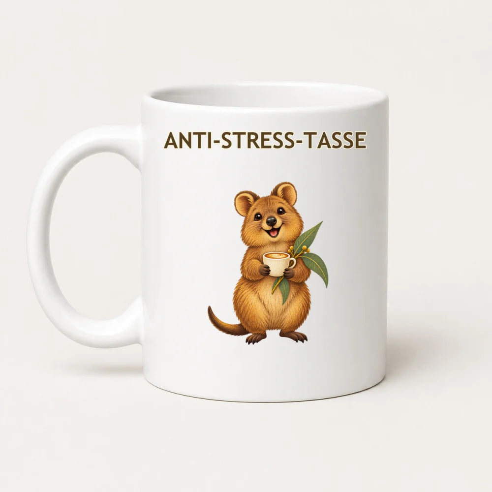 Anti-Stress-Tasse Quokka – Retro Keramikbecher 325 ml - WS-Trend.de