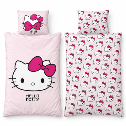 Hello Kitty Wendebettwäsche rosa 135-140x200 + 65x65 cm - WS-Trend.de
