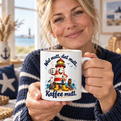 WS-Trend Leuchtturm Tasse lustiger Spruch Keramik 330 ml Geschenktasse - WS-Trend.de