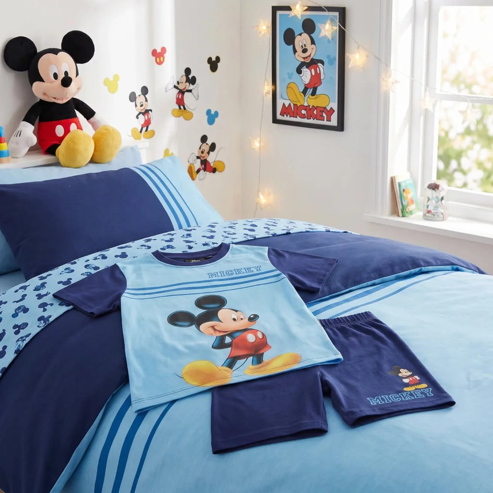 Disney Mickey Maus Jungen Schlafanzug Pyjama Shirt Shorts Gr. 92-116 Baumwolle - WS-Trend.de