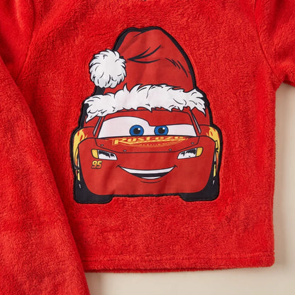Disney Cars Lightning McQueen Weihnachts-Pyjama Coral-Fleece Größen 98–128 - WS-Trend.de