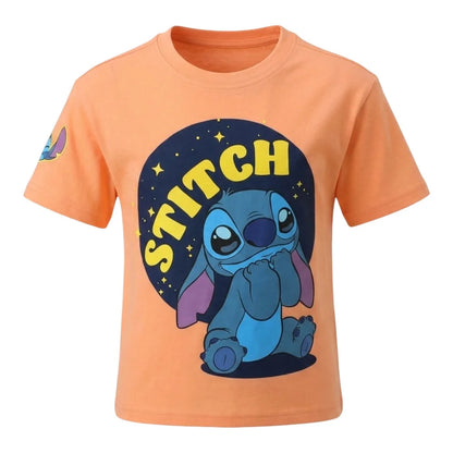 Disney Stitch Kinder Jungen T-Shirt Kurzarm Shirt Gr. 98 bis 128 Baumwolle - WS-Trend.de