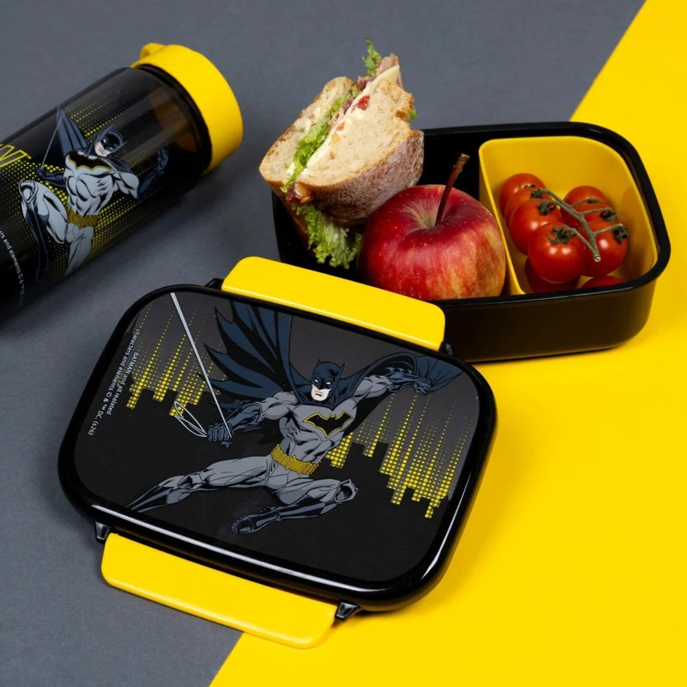 DC Comics Batman Kinder 2 teiliges Set Brotdose Trinkflasche 500 ml - WS-Trend.de
