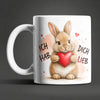 Liebestasse Tiermotiv - Kaffeetasse Geschenk fuer Partner 330 ml weiss