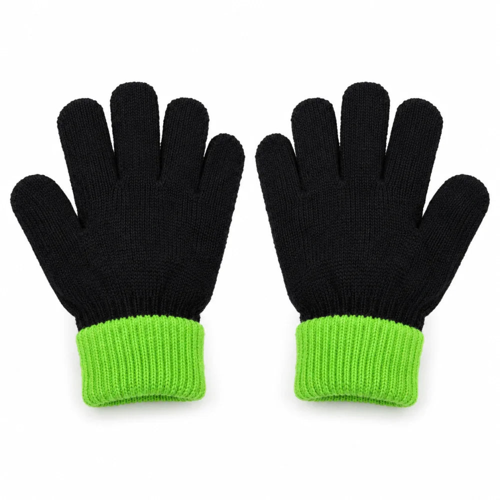 Minecraft Creeper Kinder-Strickhandschuhe Onesize ca. 6–8 Jahre - WS-Trend.de