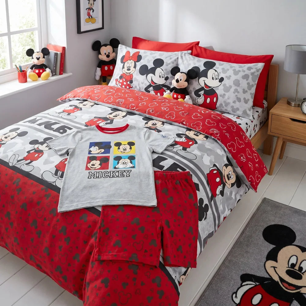 Disney Mickey Maus Kinder kurzarm Schlafanzug Pyjama Shirt Shorts 98-128 - WS-Trend.de