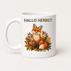 Hallo Herbst Fuchs Tasse – Keramikbecher 325 ml, Geschenk für Herbstfans