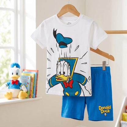 Disney Donald Duck Kinder Jugend Schlafanzug Pyjama 98-128 100% Baumwolle - WS-Trend.de
