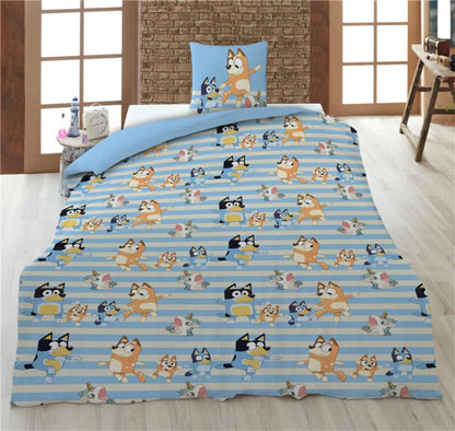 Bluey und Bingo Kinder Bettwäsche 2tlg. Set 135-140x200 65x65 100% Baumwolle - WS-Trend.de