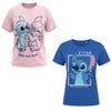Disney Stitch Angel Damen kurzarm T-Shirt Shirt S-XL 100% Baumwolle