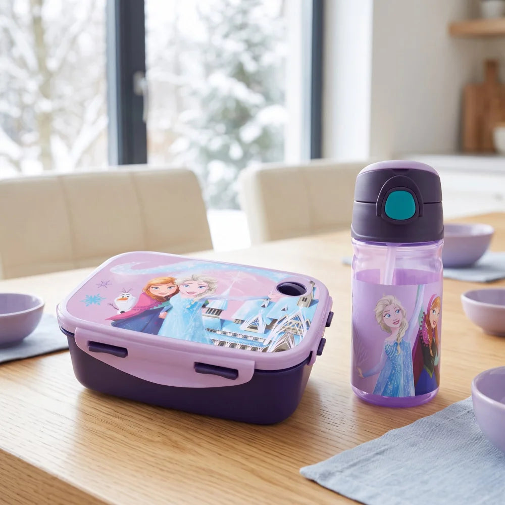 Disney Die Eiskönigin Anna Elsa 2 tlg Kinder Set Brotdose Trinkflasche 350 ml - WS-Trend.de