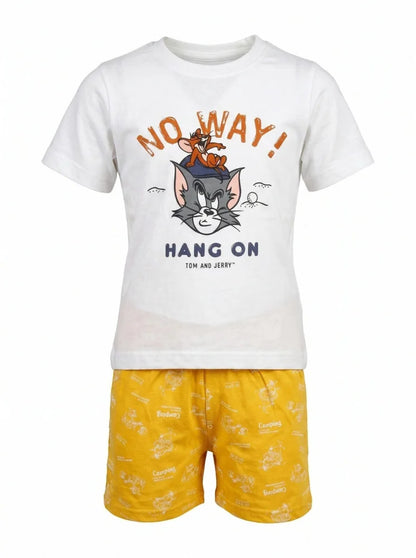 Tom und Jerry Jungen Kinder Pyjama Schlafanzug 98-128 Baumwolle - WS-Trend.de