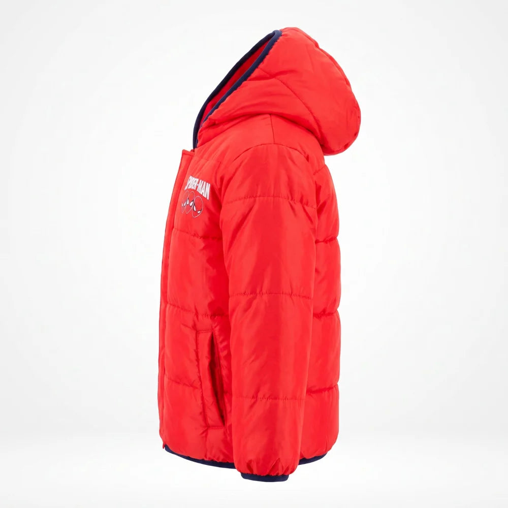 Marvel Spiderman Kinder Winterjacke Jungen Jacke mit Kapuze Gr. 98 bis 128 - WS-Trend.de