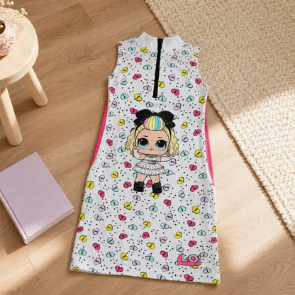 LOL Surprise Mädchen Kinder ärmelloses Sommerkleid Kleid Gr. 110-116 Baumwolle - WS-Trend.de