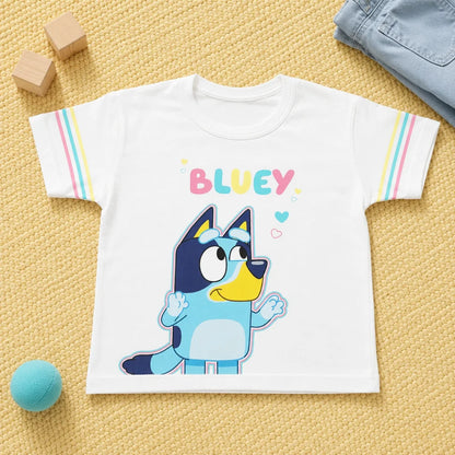 Bluey Bingo 2er Set Kinder Mädchen kurzarm T-Shirt Shirt Gr 92-98 Baumwolle - WS-Trend.de